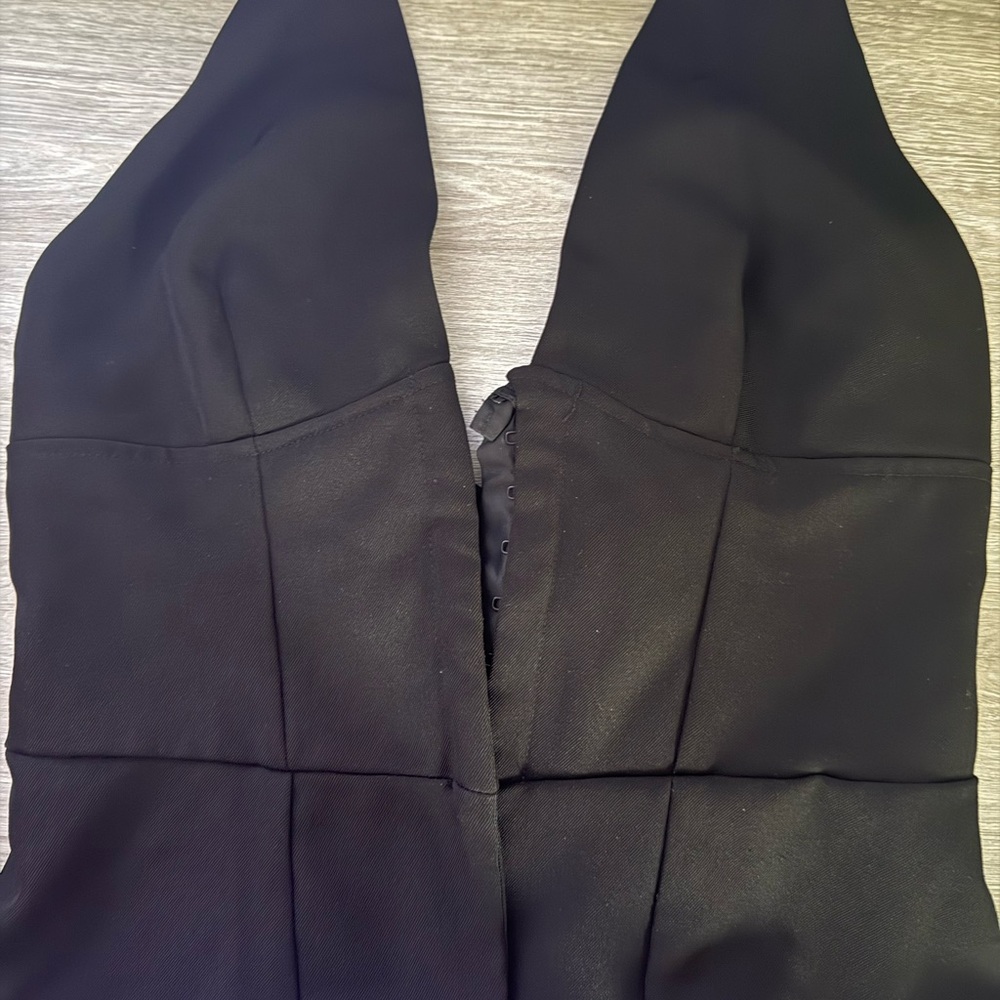 Elegant Black Halter Dress